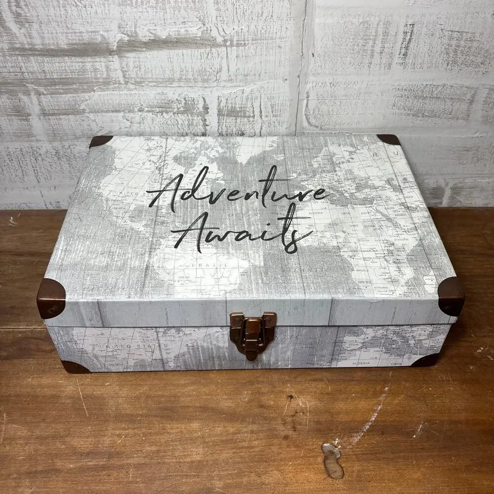Adventure Awaits Vintage Style Keepsake Box